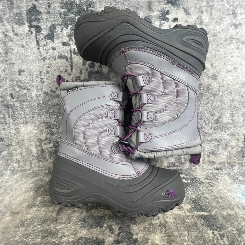 The North Face Womens 2 Snow Boots Waterproof Gray Purple Winter Boots